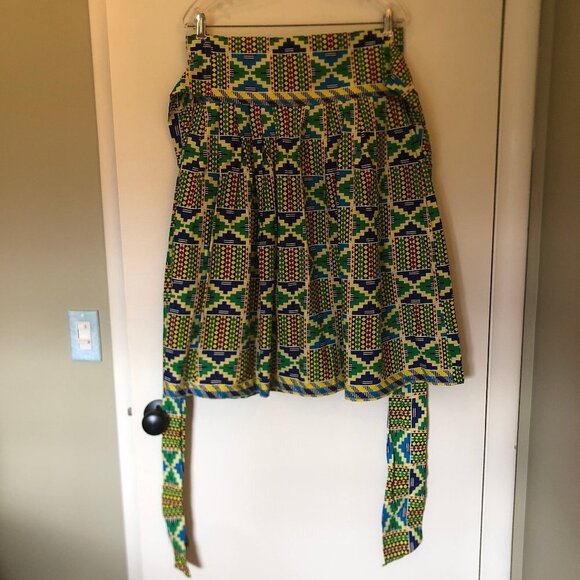 Kayra Imports multi-color kente print skirt sz M - Picture 3 of 9